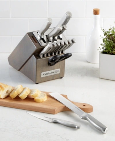 Shop Calphalon Classic 15-pc. Self-sharpening Stainless Steel Cutlery Block Set