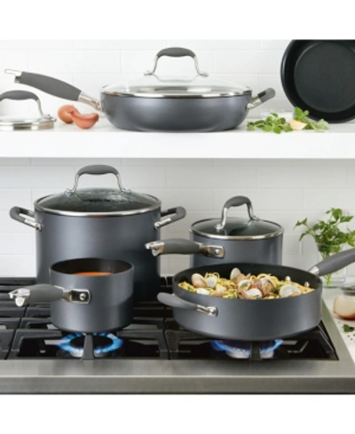 Anolon Advanced Home Hard-anodized Nonstick Cookware Set, 11 Piece In Moonstone