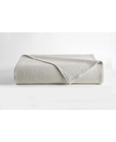 Shop Downtown Company Herringbone Blanket, Twin Bedding In Taupe/white