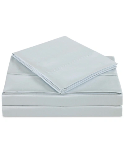 Shop Charisma Closeout!  Classic Cotton Sateen 310 Thread Count 4-pc. Solid Full Sheet Set Bedding In Dawn Blue