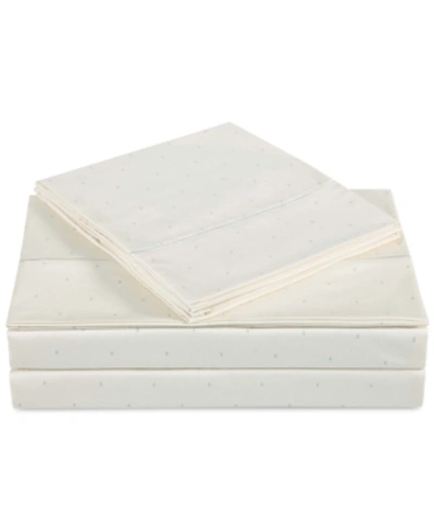 Shop Charisma Classic Dot 310 Thread Count Cotton Sateen 4-pc. Sheet Set, Queen Bedding In Almond Milk