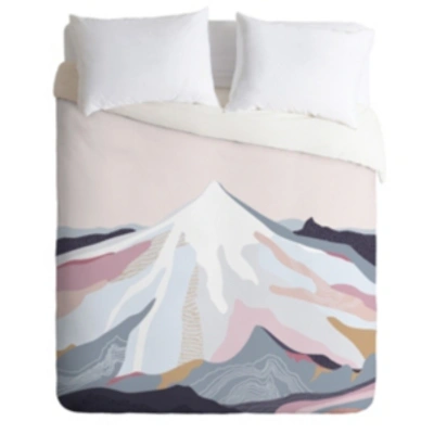 Shop Deny Designs Iveta Abolina Off The Grid Purple Twin Duvet Set Bedding In Multi