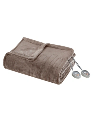 Shop Beautyrest Plush Blanket, Full In Mink