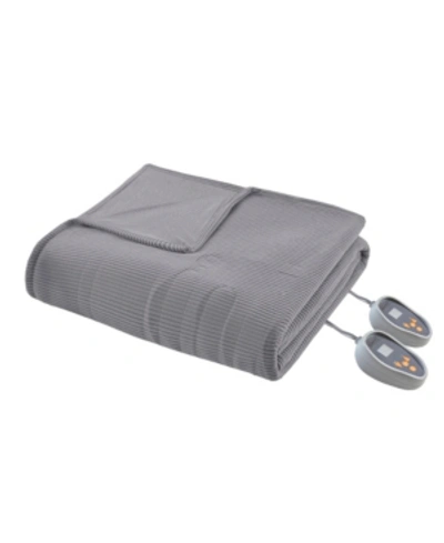 Shop Beautyrest Micro-fleece Electric Blanket, Queen In Grey