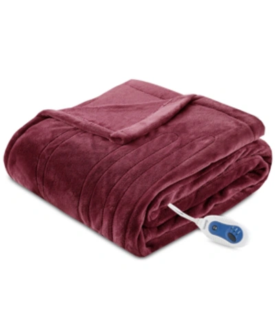 Shop Beautyrest Plush Electric Throw, 60" X 70" In Red