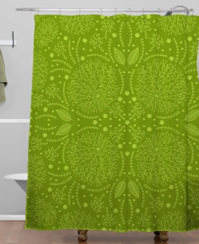 Shop Deny Designs Iveta Abolina Green Terrace Shower Curtain Bedding In Multi