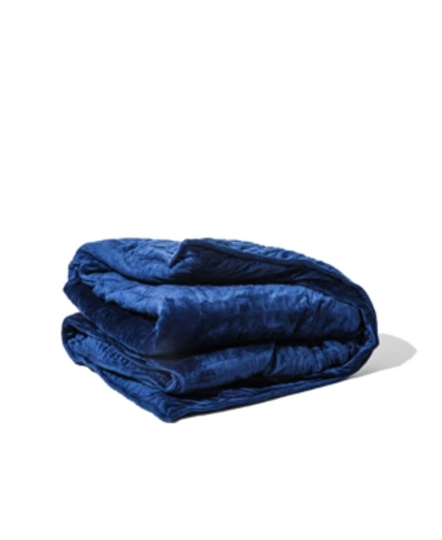 Shop Gravity The  Weighted Blanket Bedding In Navy