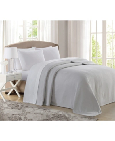 Charisma 100% Cotton Deluxe Woven Blanket, King In Grey Violet