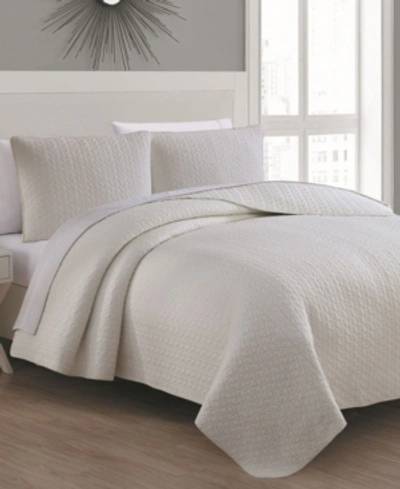 Shop American Home Fashion Estate Tristan King 3 Piece Quilt Set In Ivory