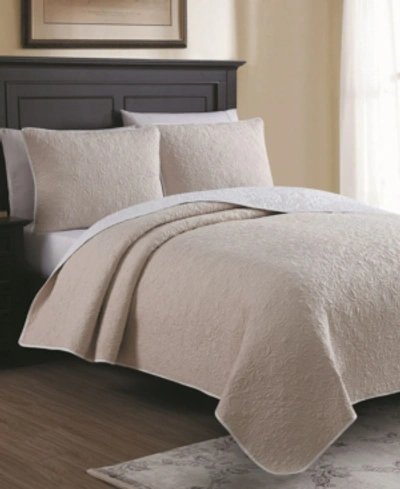 Shop American Home Fashion Estate Marseille Twin 2 Piece Quilt Set In Oatmeal