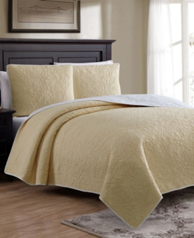 Shop American Home Fashion Marseille Twin 2 Piece Quilt Set With Shams In Straw Yell