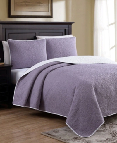 Shop American Home Fashion Estate Marseille Twin 2 Piece Quilt Set In Lilac