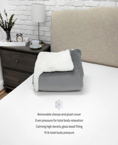 Shop Sensorpedic 15lb. Serenity Weighted Blanket Bedding In Grey