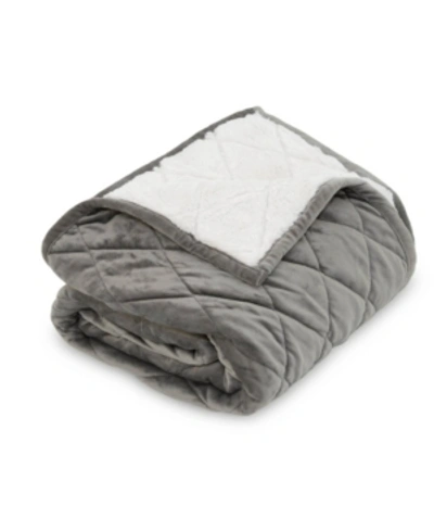 Shop Jennifer Adams Home Jennifer Adams Velvet Diamond King Coverlet Bedding In Gray