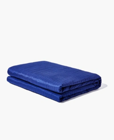 Shop Gravity Queen/king Cooling Weighted Blanket Bedding In Navy