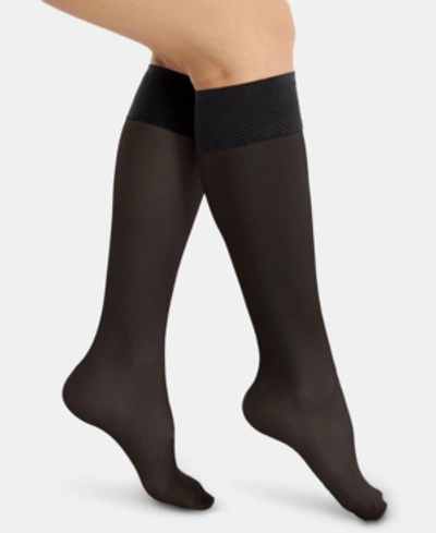 Shop Spanx Women's Graduated Hi-knee Socks In Black