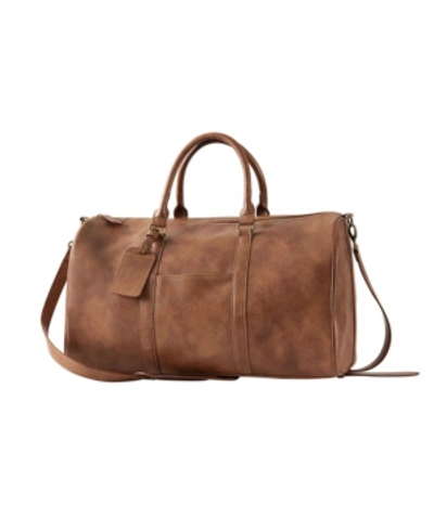 Shop Cathy's Concepts Personalized Polyurethane Transport Duffle In Brown