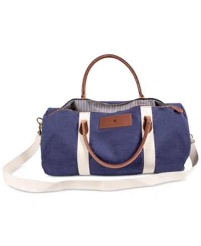Shop Cathy's Concepts Personalized Canvas And Leather Duffle Bag In K