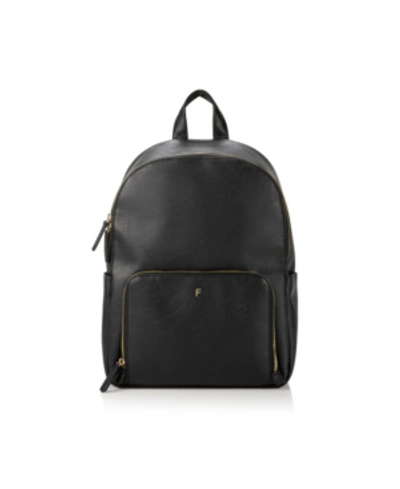 Shop Cathy's Concepts Personalized Vegan Leather Backpack In Black F/gold