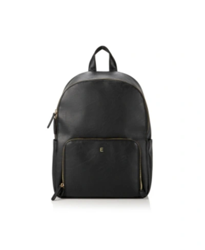 Shop Cathy's Concepts Personalized Vegan Leather Backpack In Black E/gold