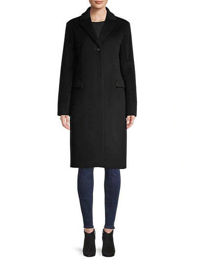 Shop Cinzia Rocca Icons Wool-blend Coat In Black