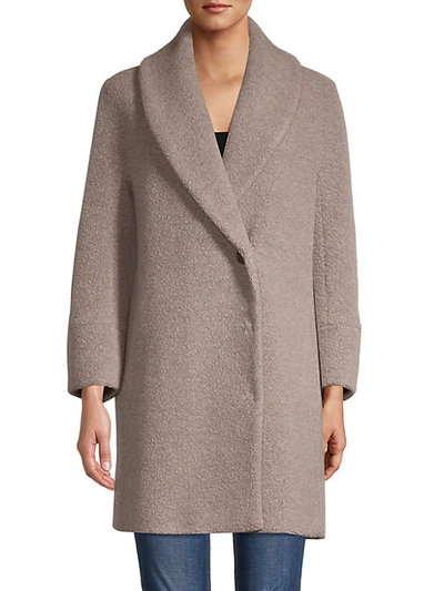 Shop Cinzia Rocca Icons Wool-blend Car Coat In Taupe