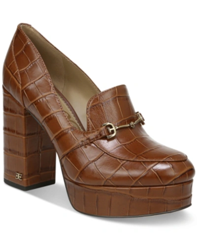 Shop Sam Edelman Women's Aretha Platform Bit Loafers Women's Shoes In Tawny Brown