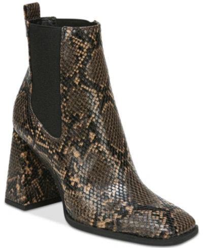 Shop Circus By Sam Edelman Women's Polly Block-heel Chelsea Booties Women's Shoes In Driftwood Snake Multi