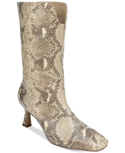 Shop Sam Edelman Women's Lolita Mid-shaft Boots Women's Shoes In Wheat Multi Snake