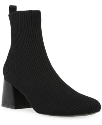 Shop Steve Madden Women's Darma-k Block-heel Sock Booties In Black