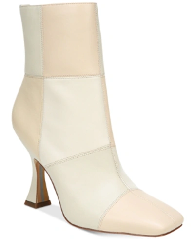 Shop Sam Edelman Olina Patchwork Booties Women's Shoes In Modern Ivory