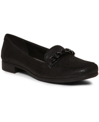 Shop Anne Klein Valisity Loafers In Black Fabric