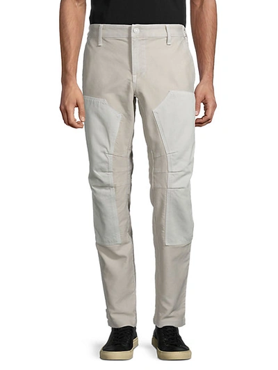 Shop Hudson Zip-fly Cotton Pants In Beige