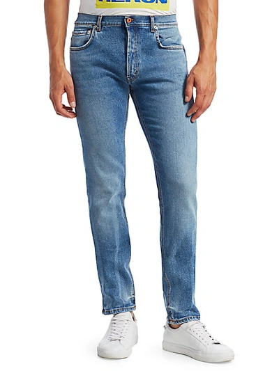 Shop Heron Preston Slim-fit Vintage Five-pocket Jeans In Blue