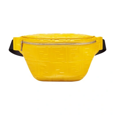 Shop Fendi Belt Bag In Yellow