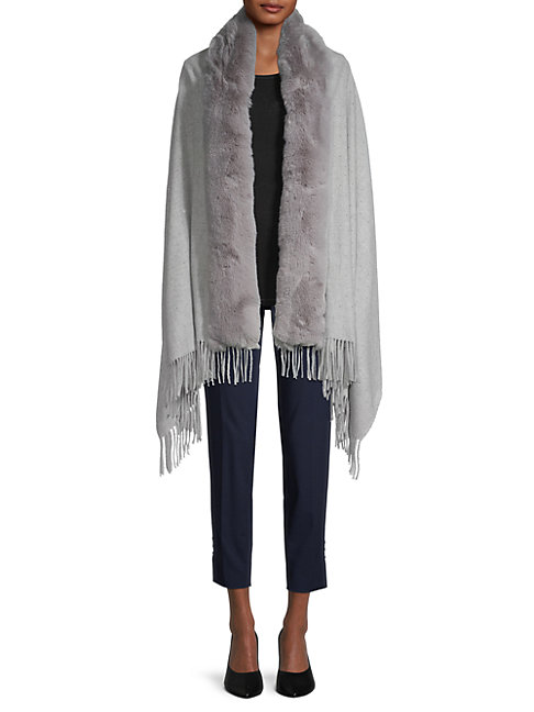 faux fur trim wrap