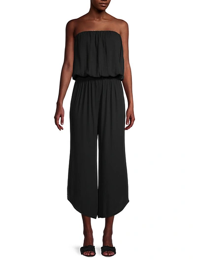 Shop Young Fabulous & Broke Strapless Cropped Jumpsuit In Black