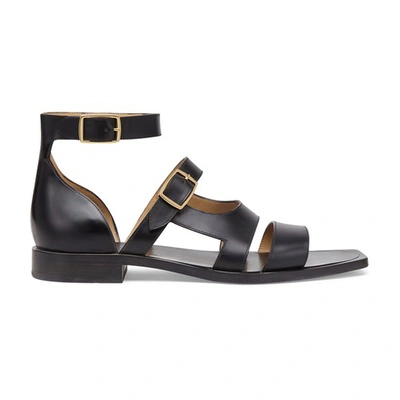 Shop Fendi Sandals In Black