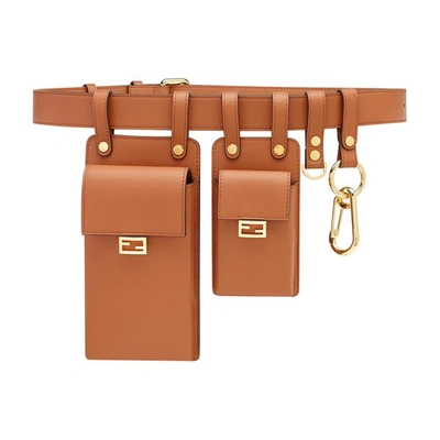 Shop Fendi Belt In Marron