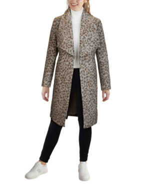 leopard wrap coat