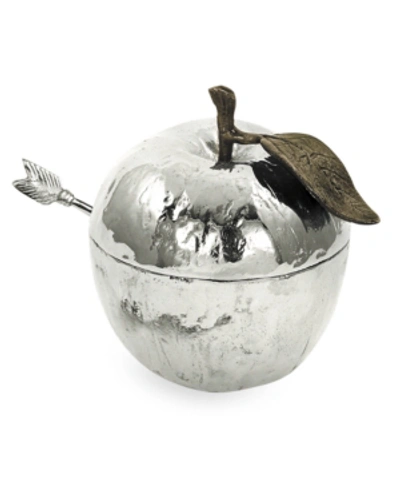 Shop Michael Aram Nickel Plated Apple Honey Pot