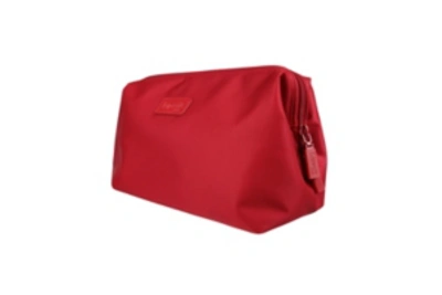 Shop Lipault Plume Accessories 12" Toiletry Kit In Cherry Red