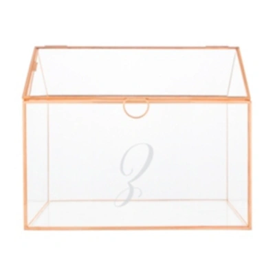 Shop Cathy's Concepts Personalized Rose Gold Wedding Glass Terrarium Reception Gift Card Holder