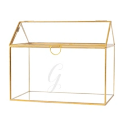 Shop Cathy's Concepts Personalized Gold Wedding Glass Terrarium Reception Gift Card Holder
