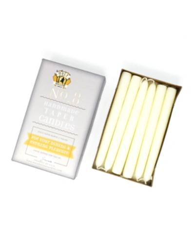 Mole Hollow Candles 8" Taper Candles, Set Of 12 In Off White