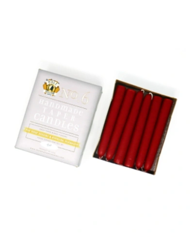 Shop Mole Hollow Candles 6" Taper Candles In Sweetheart Red