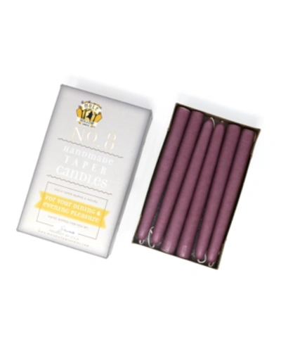 Shop Mole Hollow Candles 8" Taper Candles, Set Of 12 In Mauve