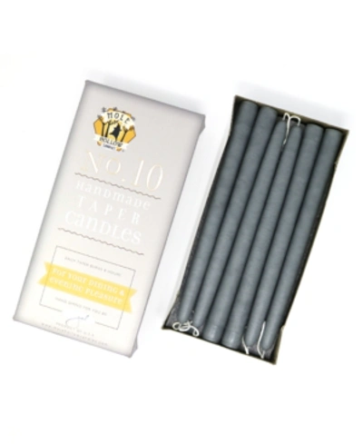 Shop Mole Hollow Candles 10" Taper Candles In Slate Grey