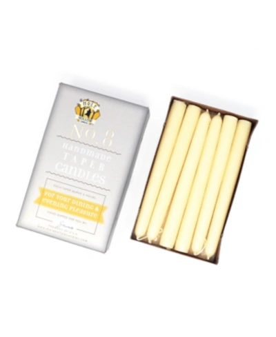 Shop Mole Hollow Candles 8" Taper Candles, Set Of 12 In Parchment