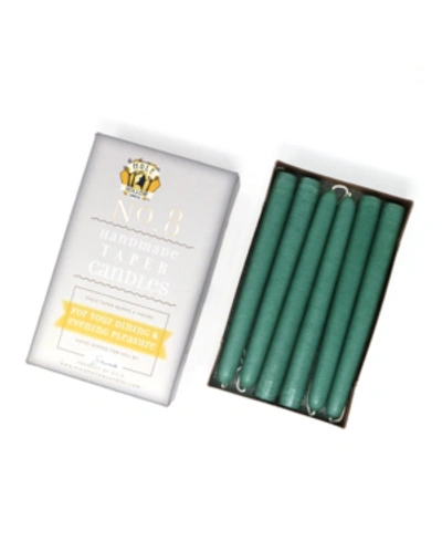 Mole Hollow Candles 8" Taper Candles, Set Of 12 In Sea Greem